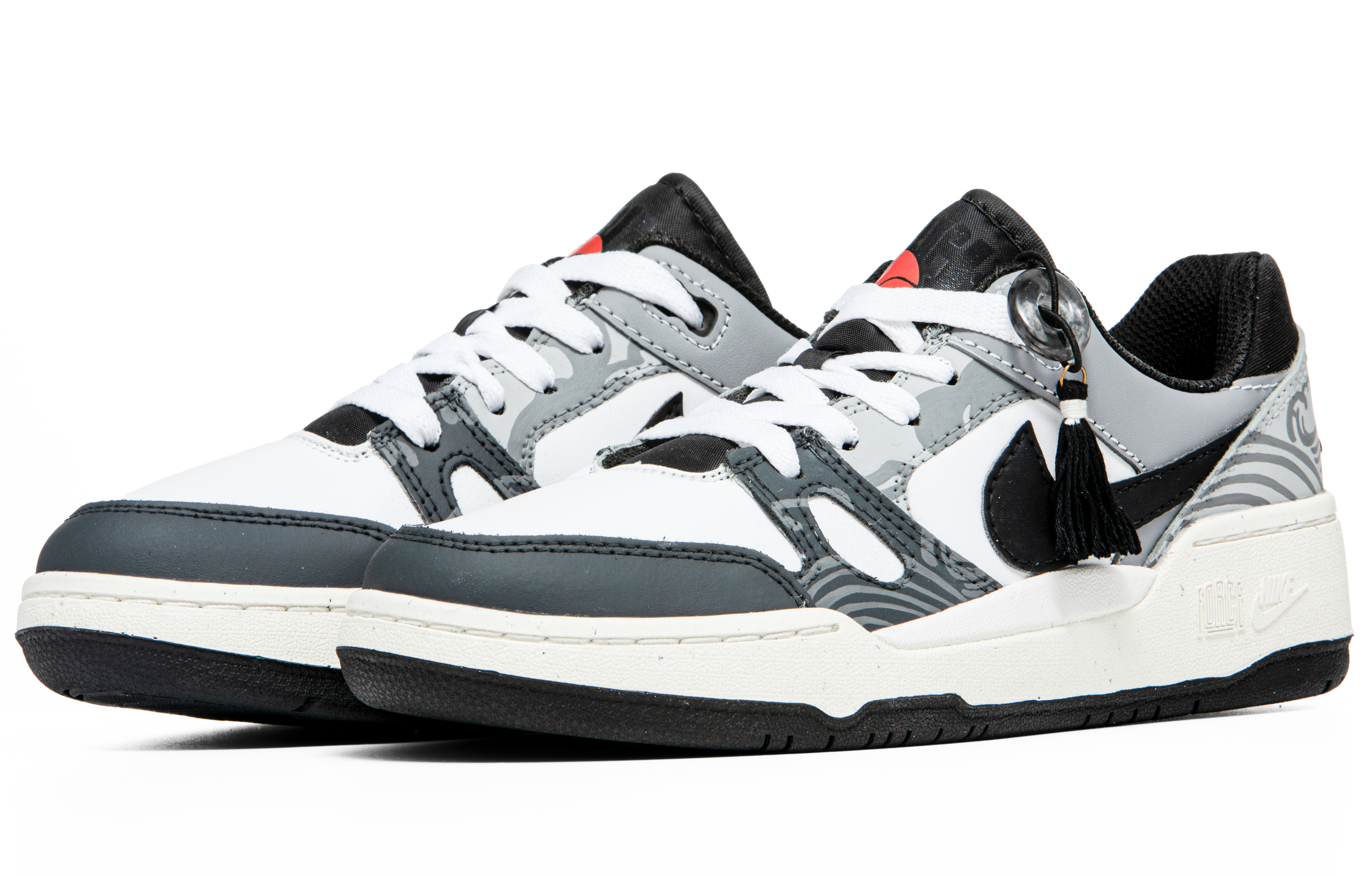 Nike Full Force Shockwave Wear-Resistant Slip-Resistant Low-Top Skateboard Shoes Men's White Black Gray купить в интернет-магазине Yoocart с быстрой доставкой по России.
