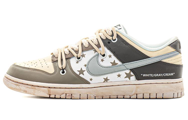 Nike Dunk Retro Anti-Slip Wear-Resistant Low-Top Skateboard Shoes Unisex Brown Gray