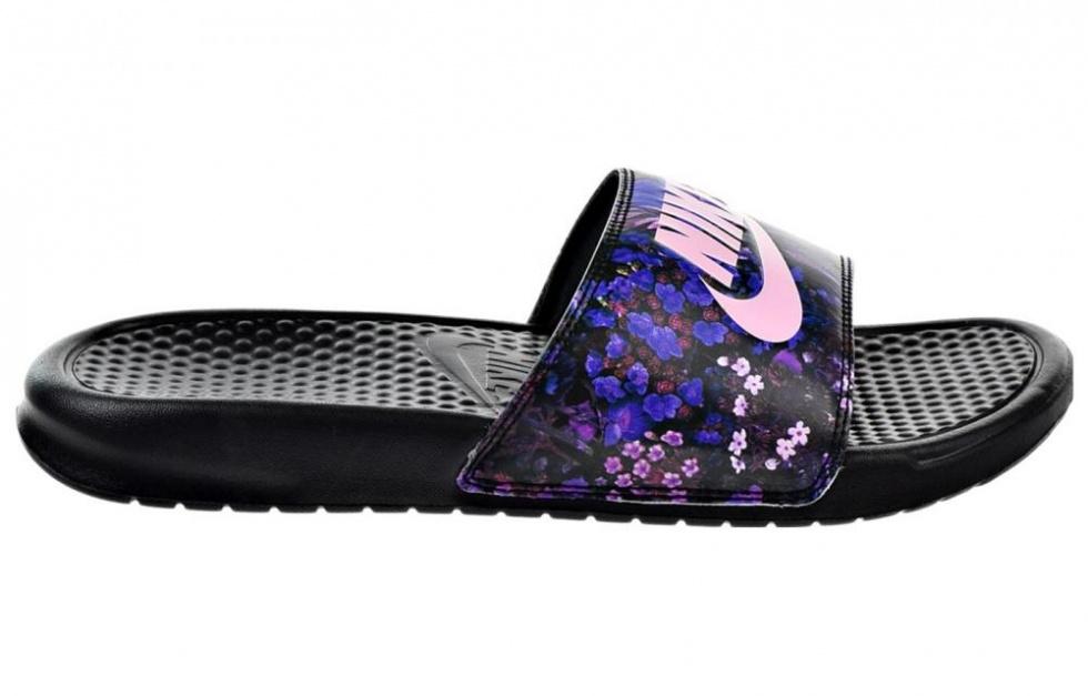 Nike Benassi Jdi Print Floral Women's 'Black Purple' Women's купить в интернет-магазине Yoocart с быстрой доставкой по России.