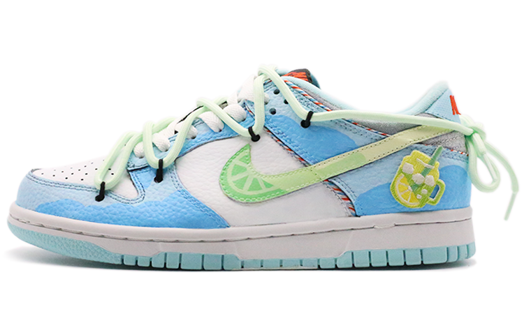Nike Dunk SB Low-Top Skateboard Shoes Women's Blue White Green