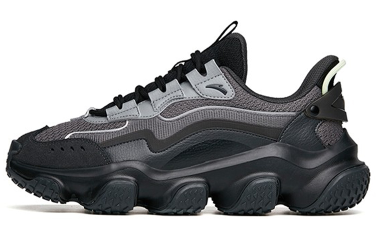 Anta Life Collection Continent White 2.0 Cushioning Low Top Chunky Sneakers Men's Gray Black