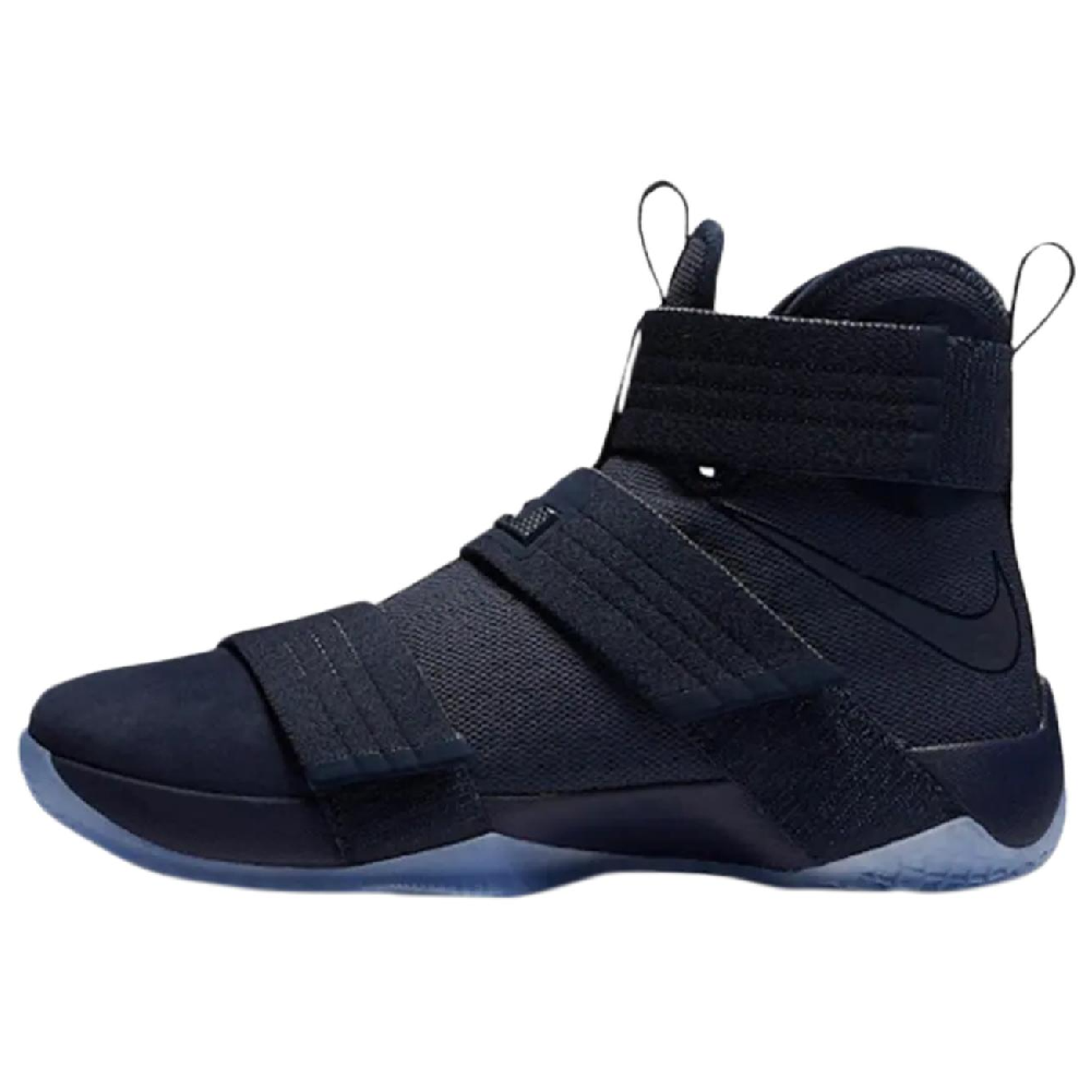 Nike Zoom Soldier 10 Anti Slip Wear Resistant High Top Basketball Shoes Men's Blue