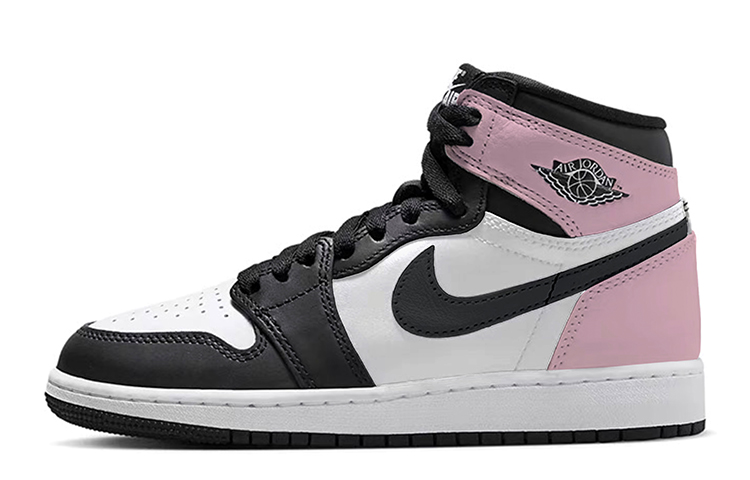Jordan Air Jordan 1 High-Top Vintage Basketball Shoes Men's Black Pink White