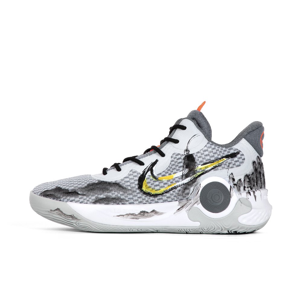 Nike KD Trey 5 IX Non-slip Wear-resistant Shock Absorption Mid-Top Basketball Shoes Unisex Black Gray