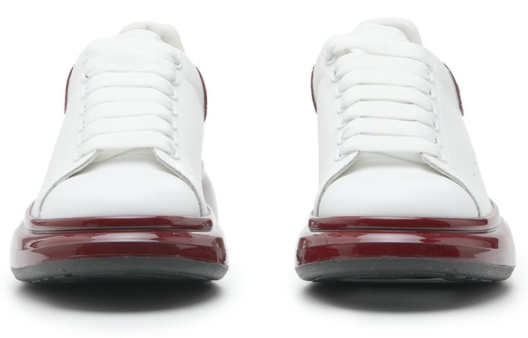 Alexander McQueen Oversized White Metalic Burgundy