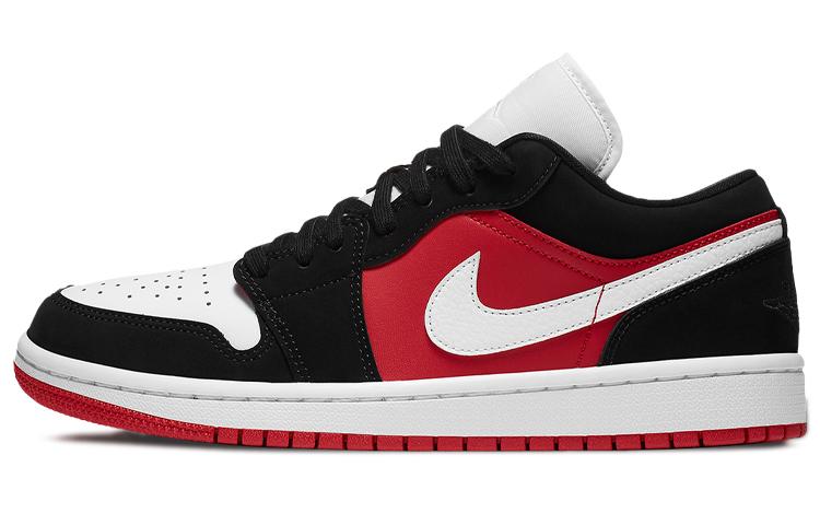 JORDAN 1 Low Black White Gym Red Women's