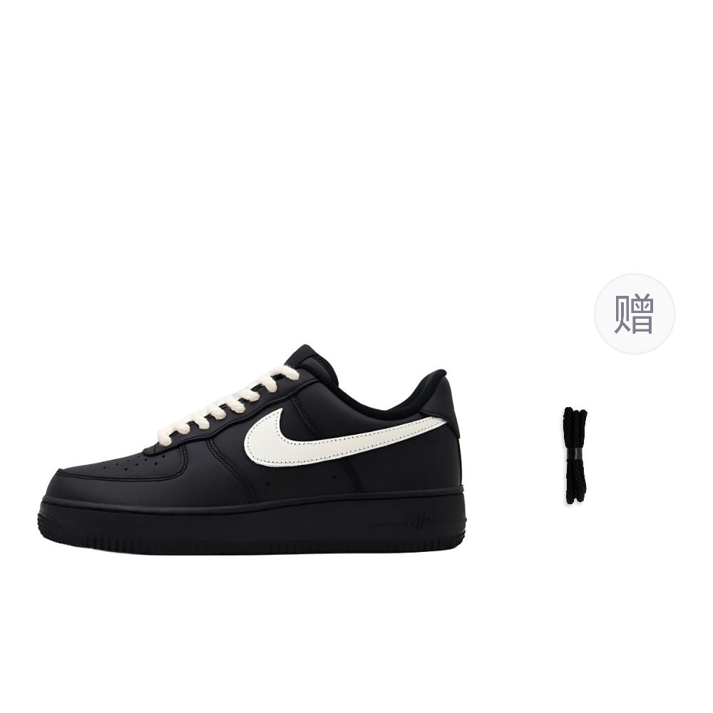 Nike Air Force 1 Anti Slip Wear Resistant Low Top Skateboard Shoes Unisex Black White