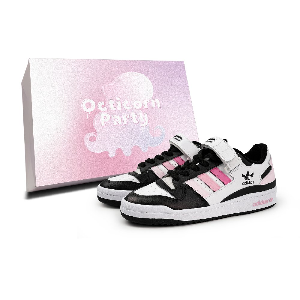 Adidas Originals FORUM Skateboard Shoes Unisex Low Top White//Pink
