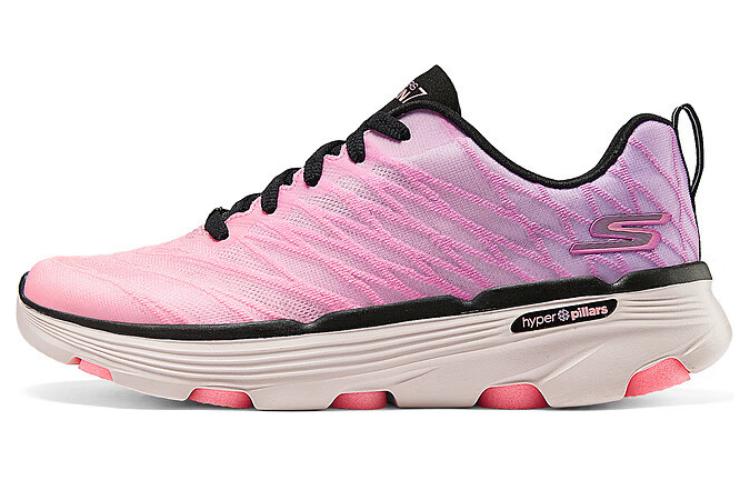Skechers Cushioning Wear-Resistant Low-Top Running Shoes Women's Black Pink