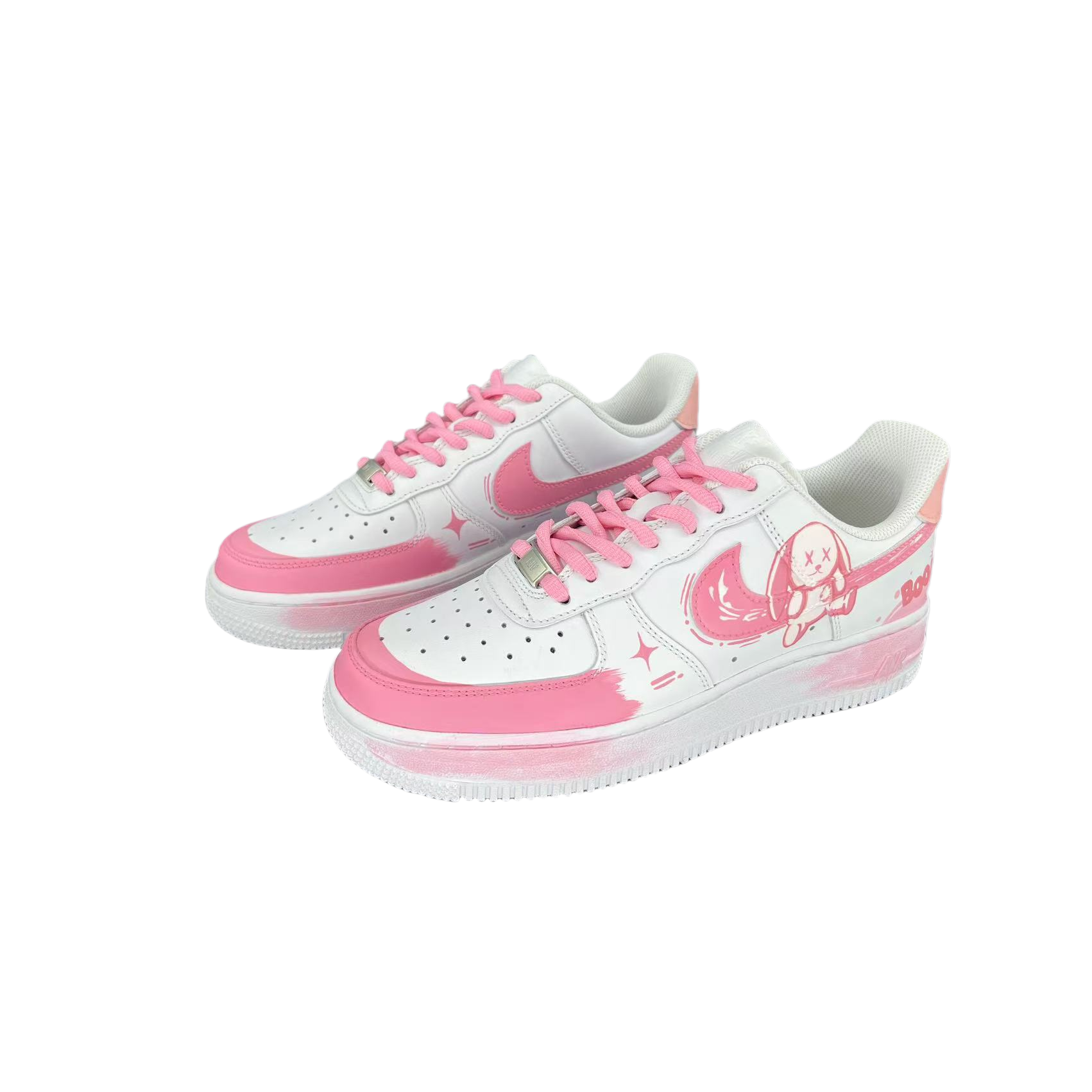 Nike Air Force 1 HEN-Ji Anti-Slip Wear-Resistant Low-Top Skateboard Shoes Women's White Pink купить в интернет-магазине Yoocart с быстрой доставкой по России.