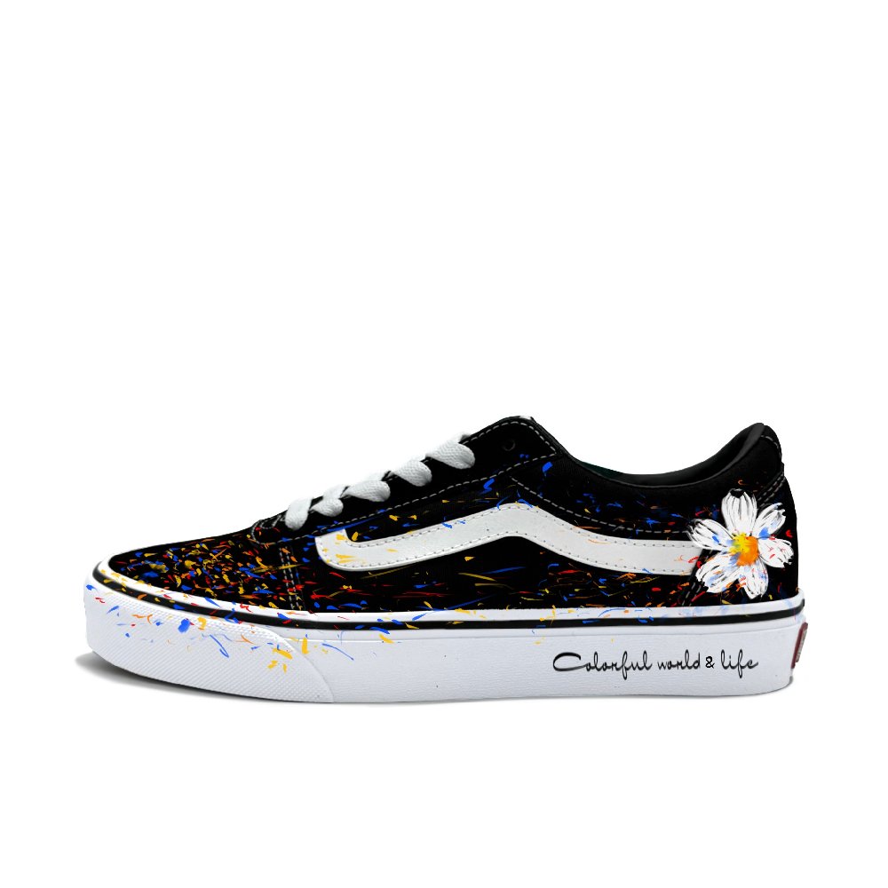 Vans Ward Abrasion Resistant Low Top Skateboard Shoes Women's White