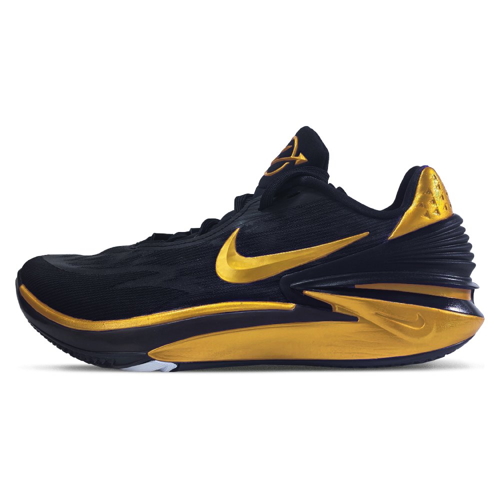 Nike Air Zoom G.T. Cut 2 Shock Absorbers Slip Resistant Abrasion Resistant Low Top Basketball Shoes Men's Black Gold