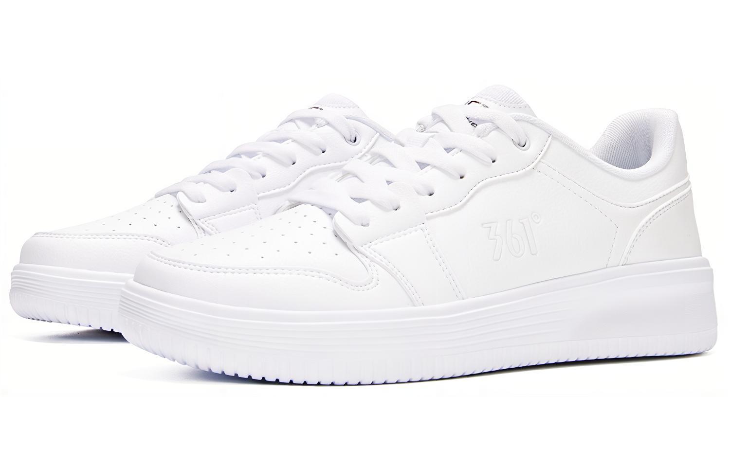 361° Slip Resistant, Abrasion Resistant, Breathable Low top Skateboard Shoes Men's White Black