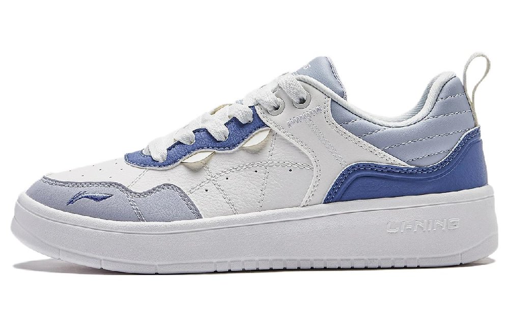 LiNing The Beginning Of The Line Abrasion Resistant Low Top Skateboard Shoes Women's White Blue
