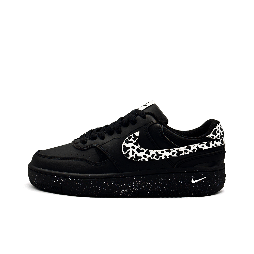 Nike Gamma Force Know White Adhere To Black Abrasion Resistant Low Top Skateboard Shoes Unisex Black White