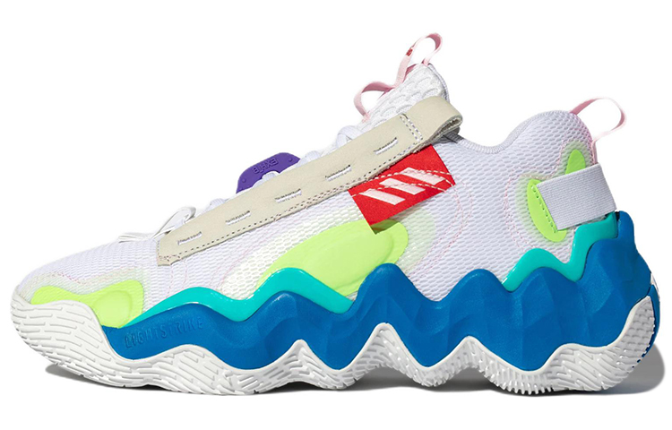 Adidas Exhibit B Wear resistant Non Slip White Green Blue