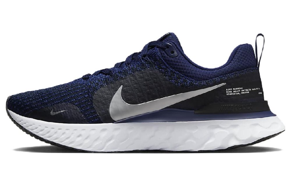 Nike React Infinity Run Flyknit 3 'College Navy Metallic Silver'