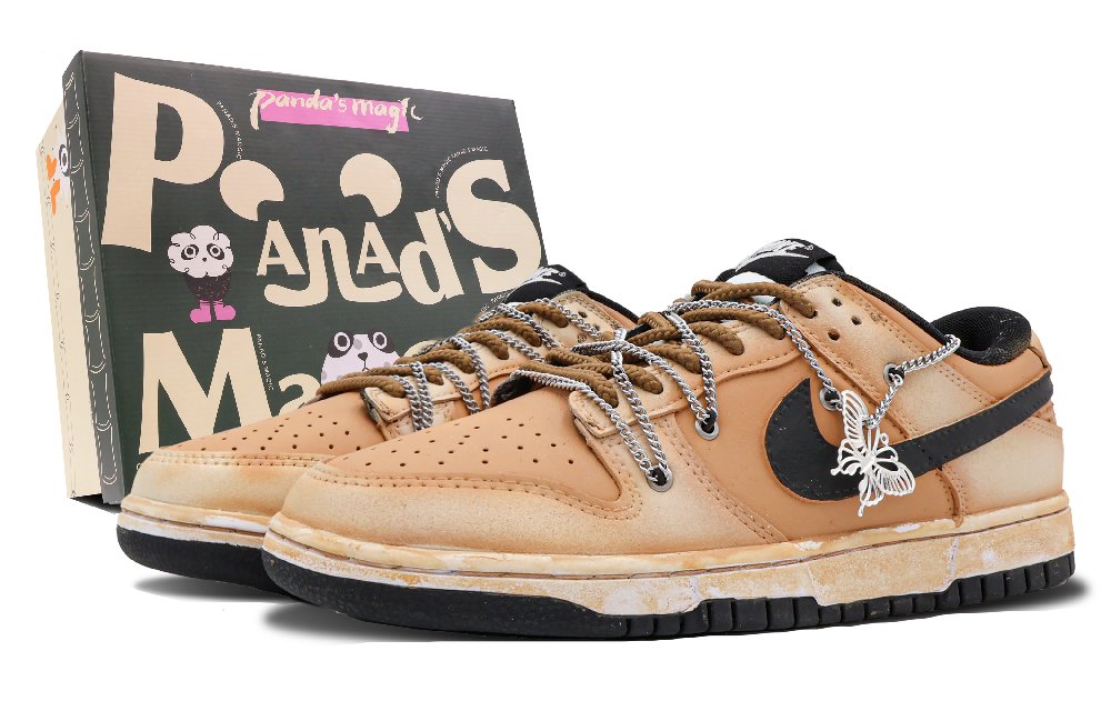Nike Dunk Skateboard Shoes Men Low-Top White Orange