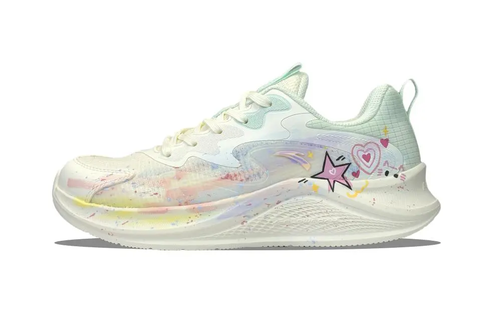 Anta Cushioning Abrasion Resistant Lightweight Low top Casual Sprint Running Shoes Women's White