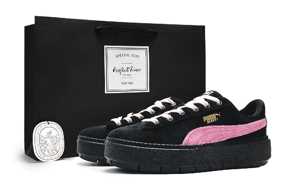 PUMA Platform Trace Outdoor Style Low Top Skateboard Shoes Women's Pink