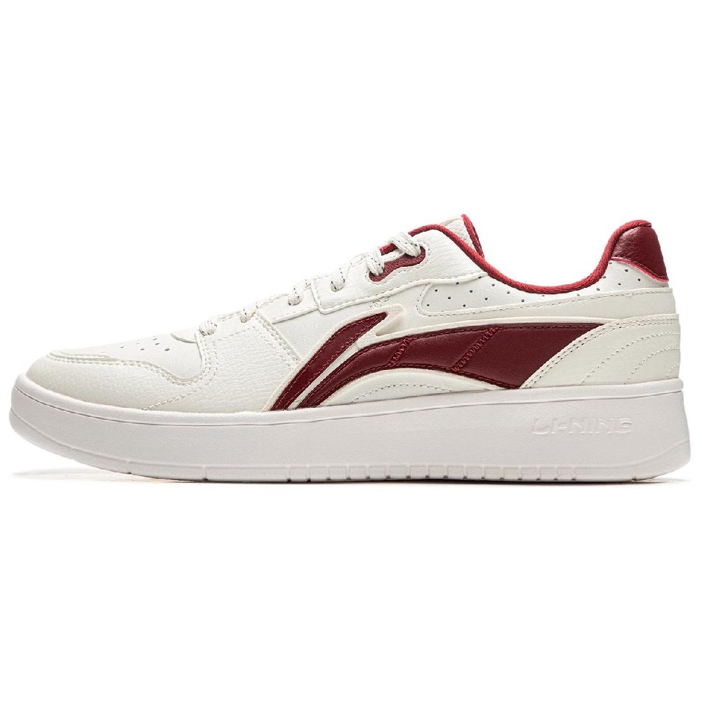 LiNing Acer Truncatum Cushioning, Slip Resistant, And Abrasion Resistant Low Top Skateboard Shoes Men's White Red