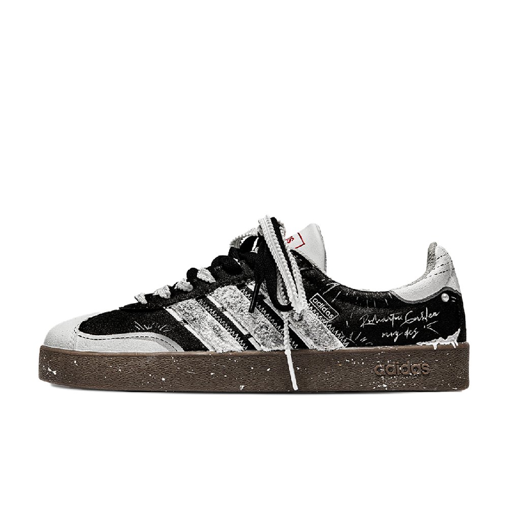 Adidas VL COURT 2.0 Abrasion Resistant Low top Skateboard Shoes Unisex Black White