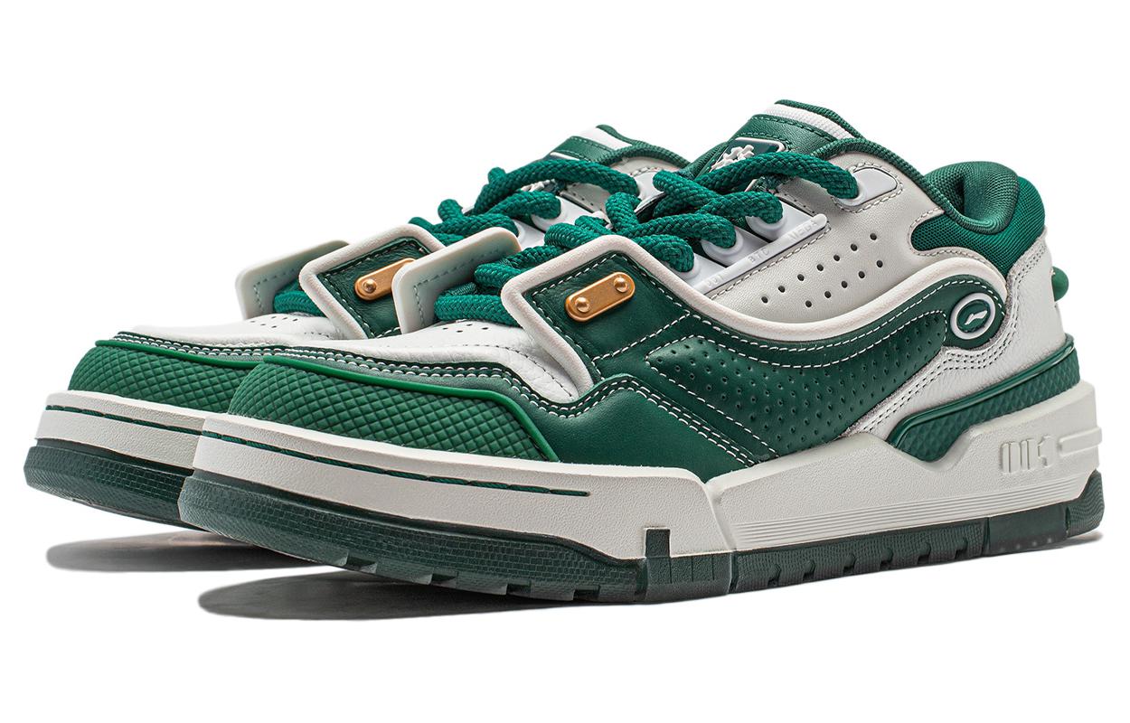 LiNing 001 BTC MEGA Slip-Resistant Cushioning Wear-Resistant Support Low-Top Skateboard Shoes Women's White Green купить в интернет-магазине Yoocart с быстрой доставкой по России.