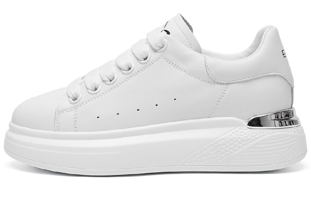 EBLAN Stylish Skateboarding Shoes Unisex Silver White
