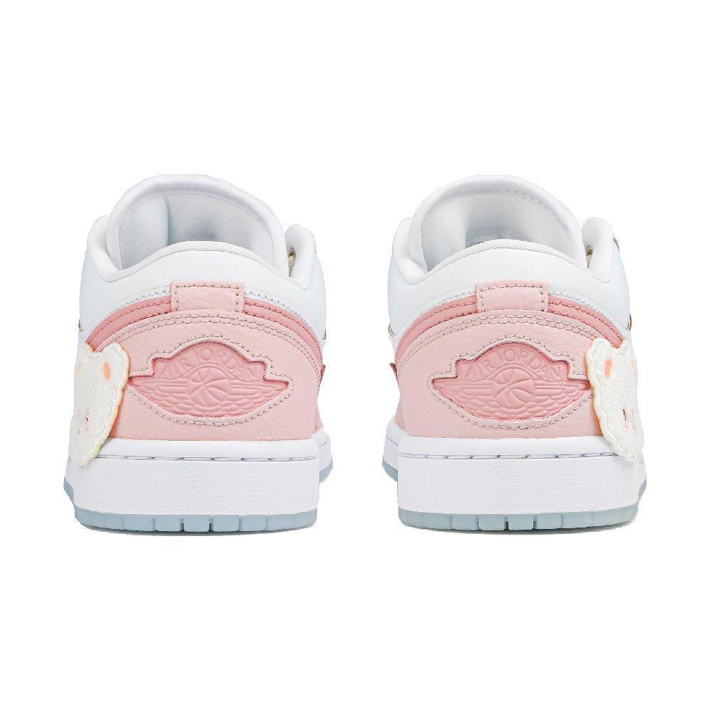 Jordan Air Jordan 1 Low-Top Vintage Basketball Shoes GS White Pink