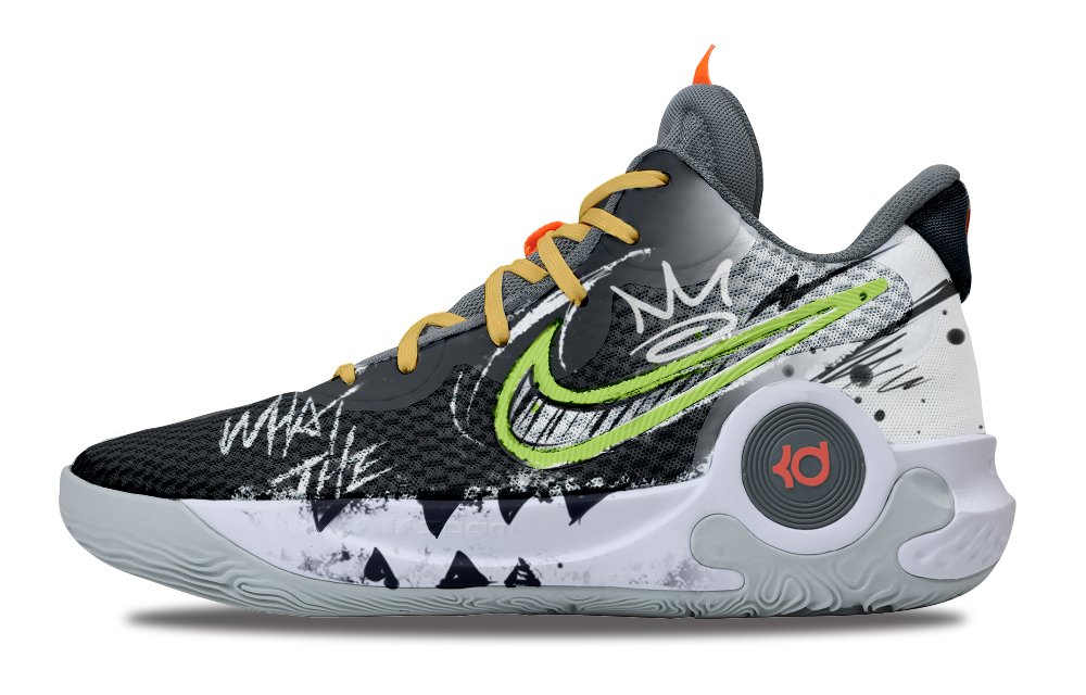 Nike KD Trey 5 IX Cushioning Wear-Resistant Impact-Resistant Super-Light Mid-Top Basketball Shoes Unisex Gray Black