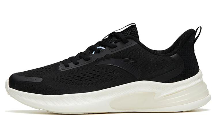 Anta Elastic Adhesive Anti Slip Wear Resistant Low Top Running Shoes Men's Black White