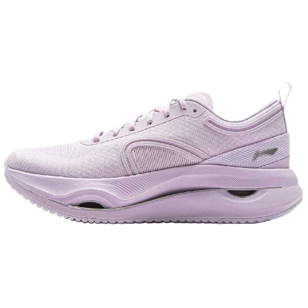 LiNing Shock Absorbers Slip Resistant Abrasion Resistant Low Top Casual Running Shoes Women's Purple