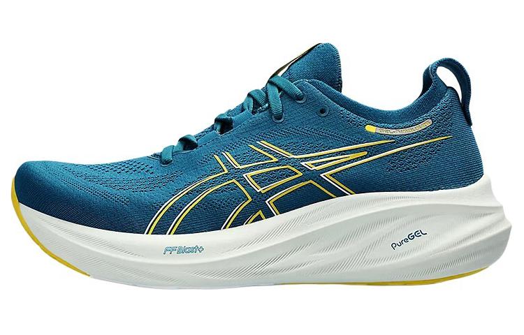 Asics Гель Nimbus 26 Беговые кроссовки Низкие Сине-зеленый/Желтый Мужские