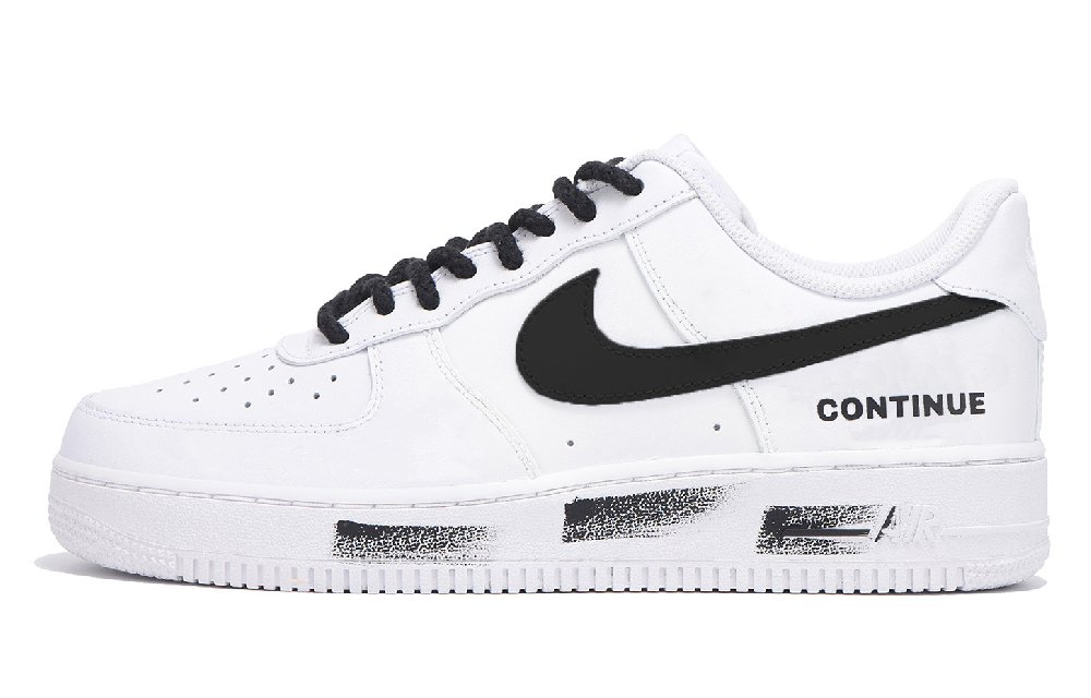 Nike Air Force 1 Coverage Anti-Slip And Wear-Resistant Low-Top Skateboard Shoes Unisex Black White