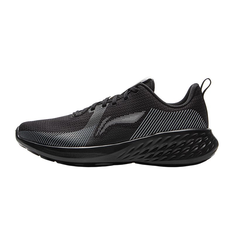 LiNing Cushioning And Breathable Low Top Casual Running Shoes Men's Black