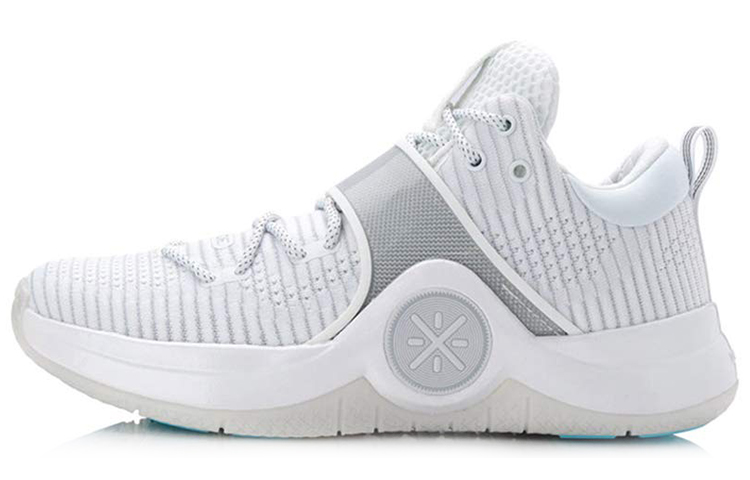 LiNing WOW 6 Low Top Basketball Shoes Men's Pure White