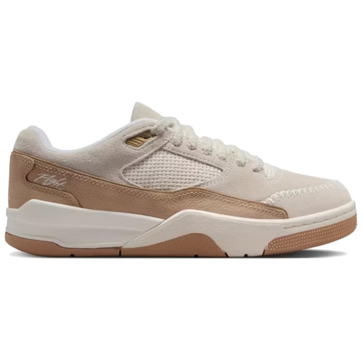 Jordan FLIGHT COURT Vintage Basketball Shoes Women's Beige Brown