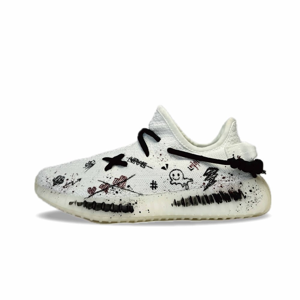 Adidas Originals Yeezy Boost 350 V2 Anti-Slip Wear-Resistant Low-Top Casual Shoes Unisex White