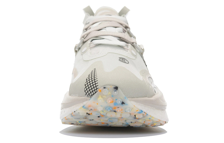 LiNing Shock Absorbing, Non Slip, Wear Resistant, Breathable And Lightweight Low Top Casual Shoes Women's White Gray
