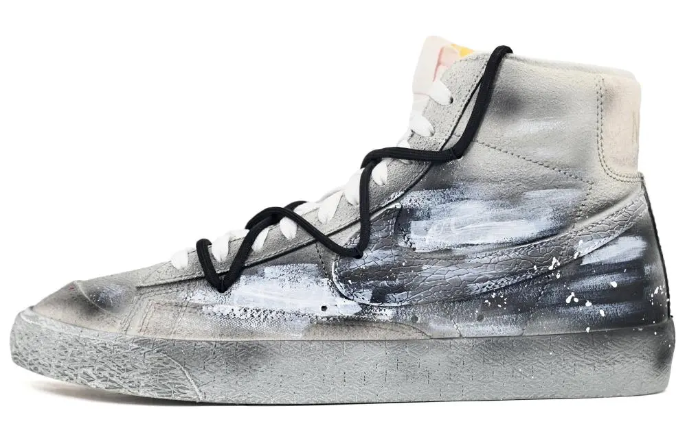 Nike Blazer Mid Snowy Battlefield Anti-Slip Wear-Resistant Mid-Top Skateboard Shoes Unisex Ecru