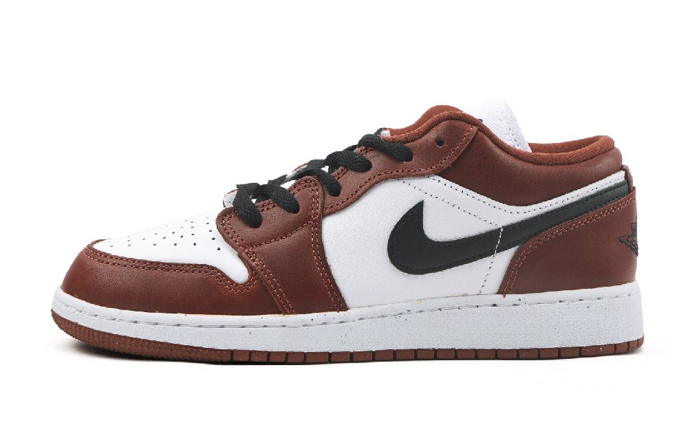 Jordan Air Jordan 1 Anti Slip And Wear Resistant Coverage Low Top Vintage Basketball Shoes Unisex Red