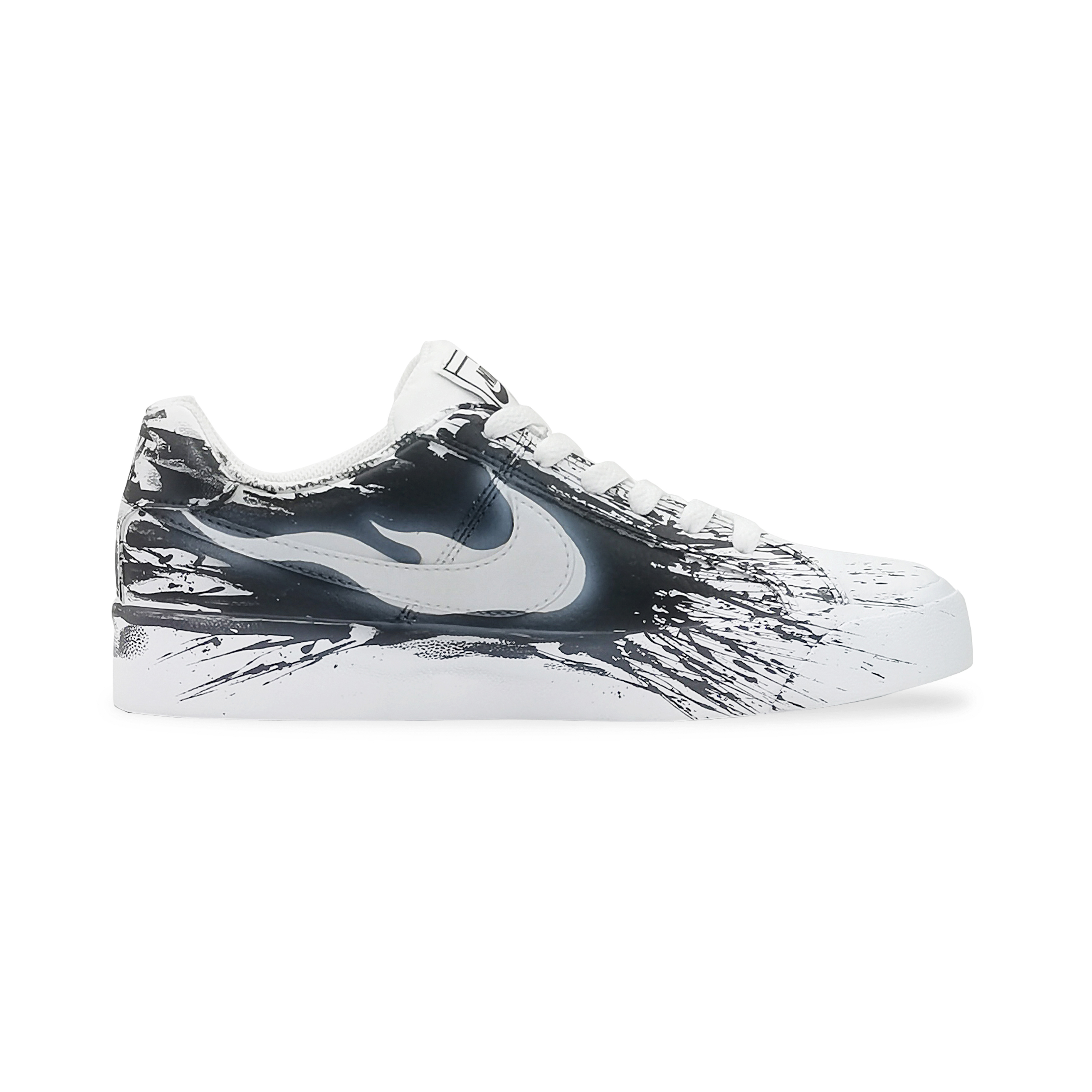 Nike Court Royale AC Low-Top Skateboard Shoes Women's Black White