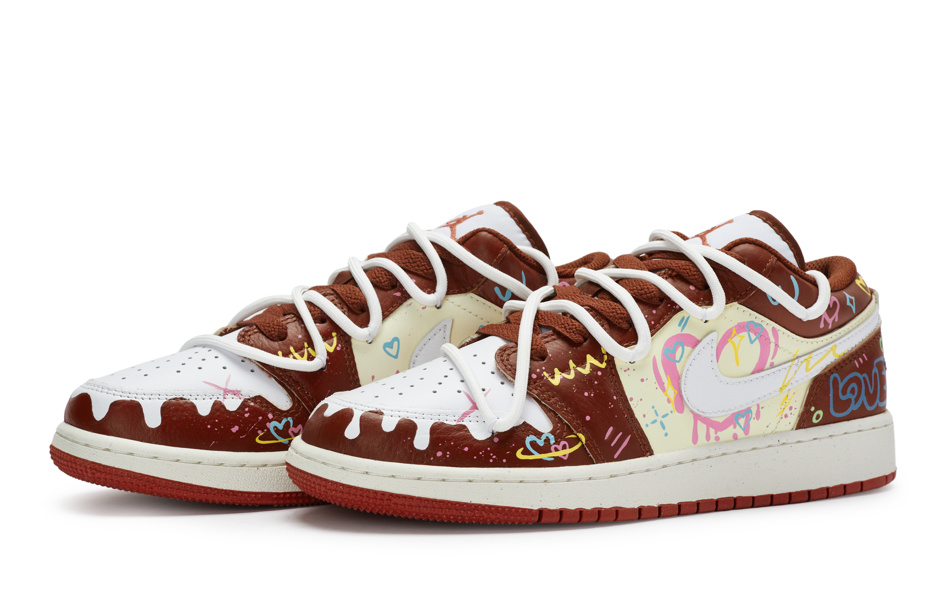 Jordan Air Jordan 1 Vintage Basketball Shoes Women's Low Top White/Yellow