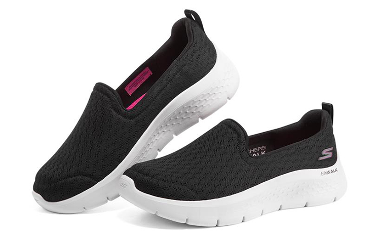 Skechers Go Walk Fle Low Top Casual Shoes Women's Black
