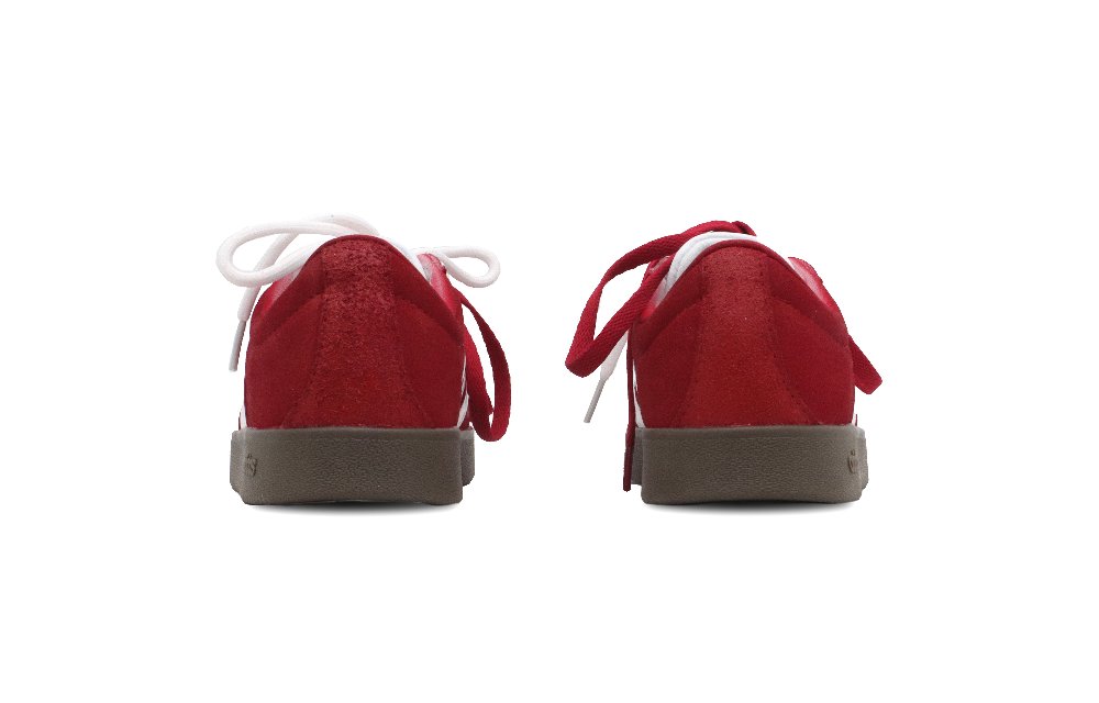 Adidas Neo Vl Court Classic Abrasion Resistant Low Top Skateboard Shoes Unisex Red White