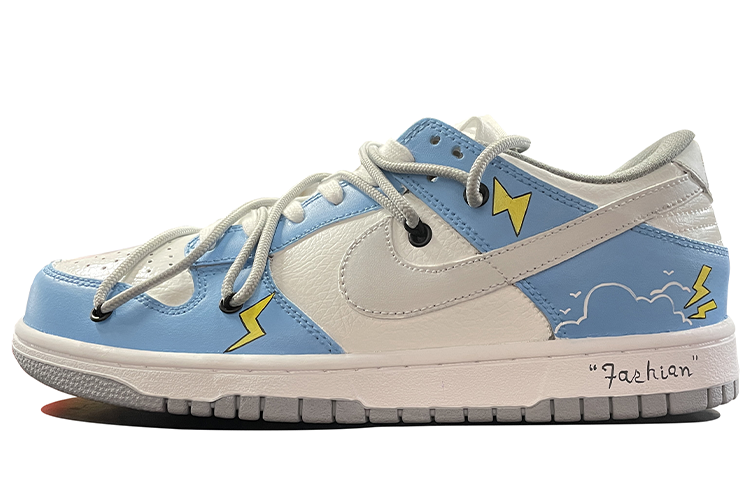 Nike Dunk Low Retro Low-Top Skateboard Shoes Men's Blue Gray