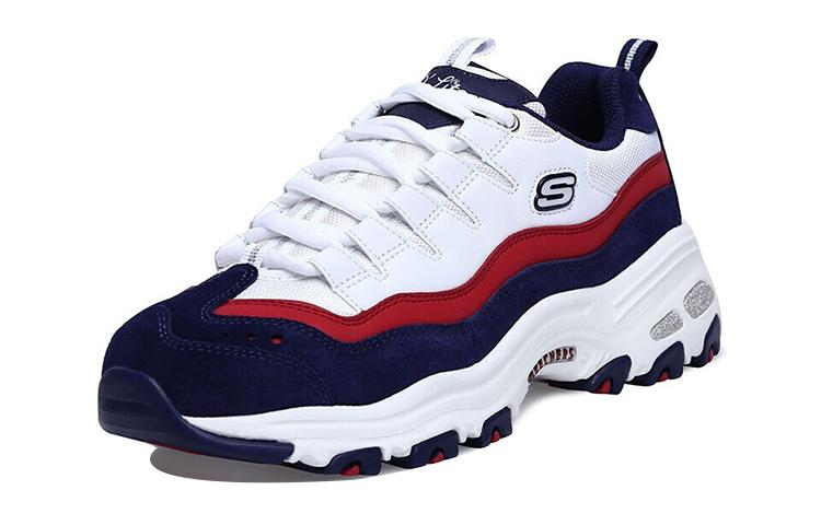 Skechers D'Lites 1.0 Low top Clunky Shoes White/Blue Women's