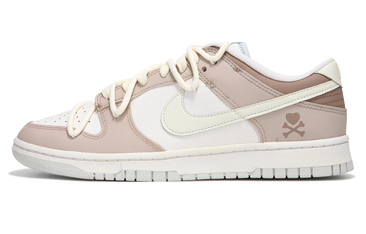 Nike Dunk Low-Top Skateboard Shoes Men's White Brown