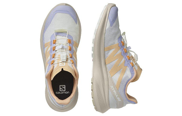 SALOMON Wear-Resistant Low-Top Running Shoes Women's White Purple Orange