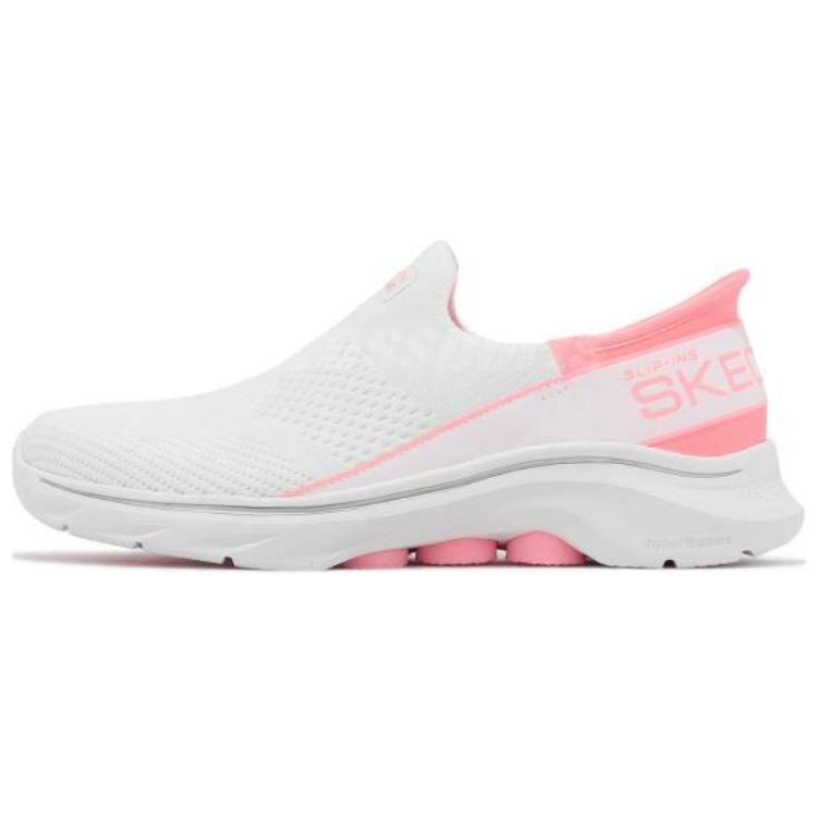 Skechers GO WALK 7 Hands Free Slip-Ins Durable Breathable Low-Top Casual Shoes Women's White